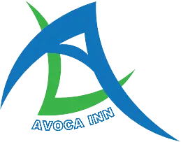 Avoca Inn logo: Blue and green abstract design representing the inns brand.